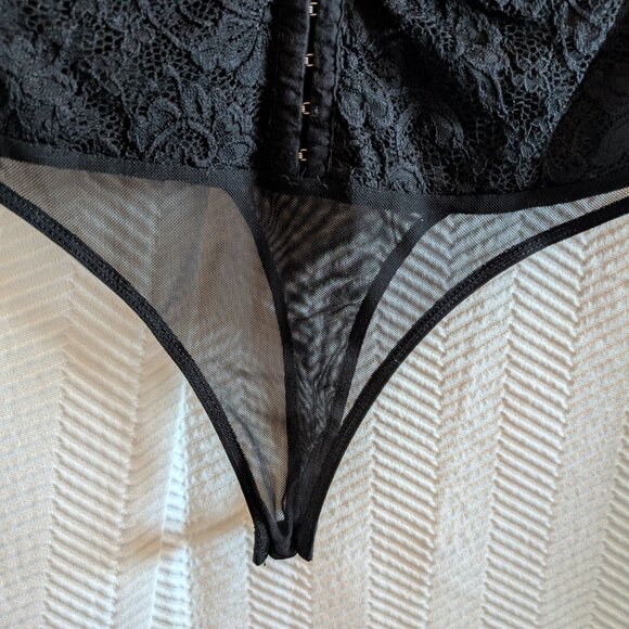 ASTR the Label Sweetheart Black Lace Corset Style Bodysuit Size XS Whimsigoth - Picture 8 of 8